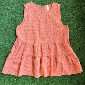 MTS Coral Textured Fabric Blouse Top